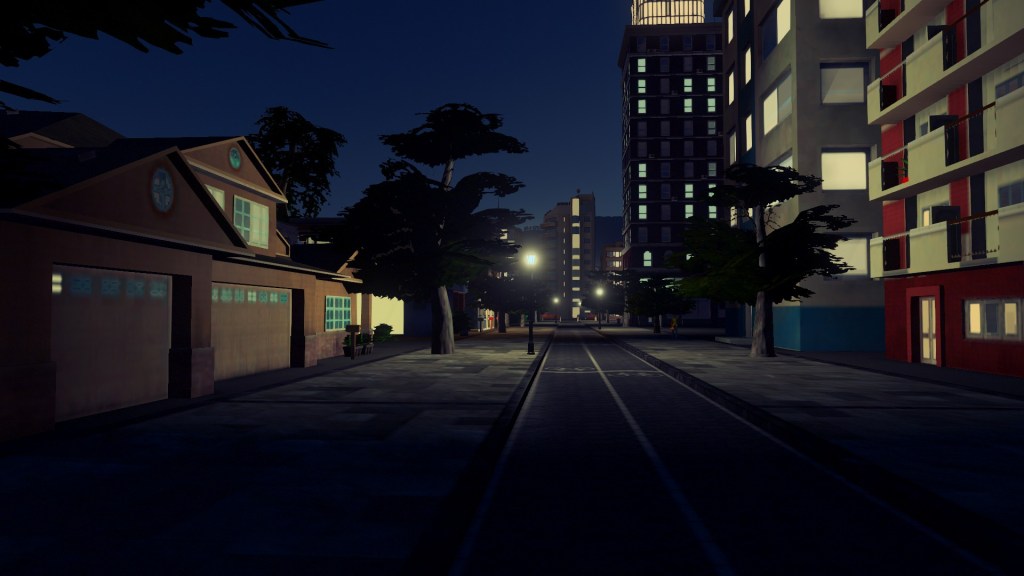 A cycle boulevard with housing nearby